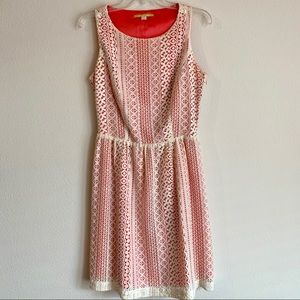 💕Pink and Cream Gianni Bini Eyelet Dress